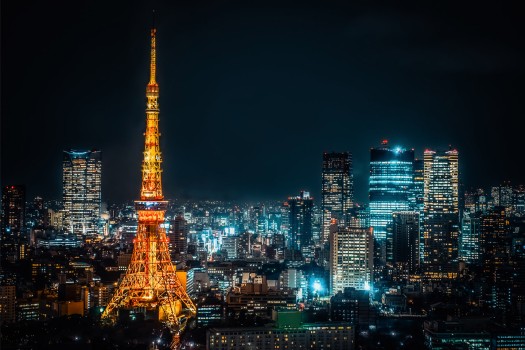 Nachbildung des Eiffelturms in Tokio