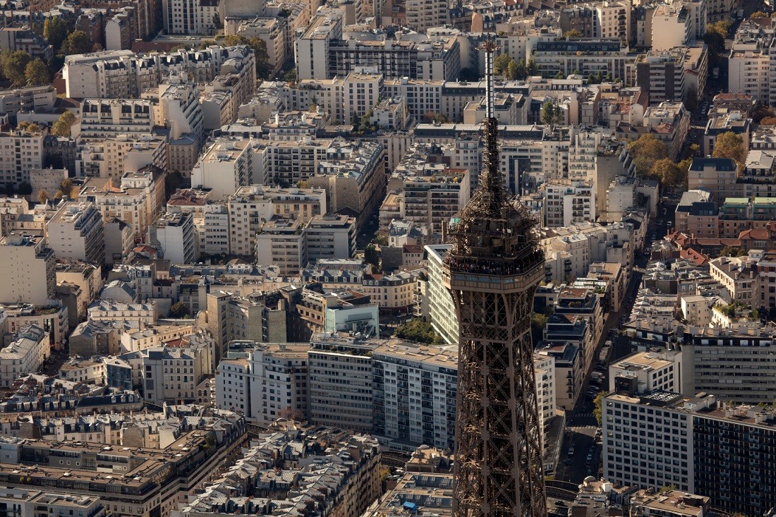 vue aérienne du sommet